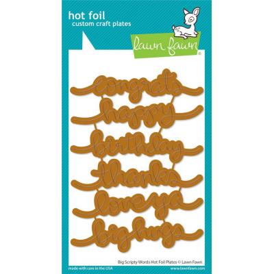 Lawn Fawn Hot Foil Plate - Big Scripty Words